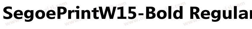 SegoePrintW15-Bold Regular字体转换